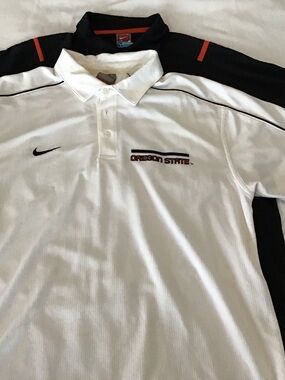 Set of 2 Nike Dri Fit Oregon State Beaver Polos 1 White & 1 Black